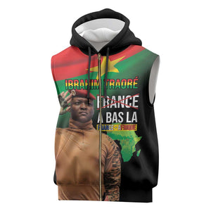 Traore Burkina Faso A Bas La Francafrique Sleeveless Zip Hoodie - African Pride