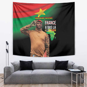 Traore Burkina Faso A Bas La Francafrique Tapestry