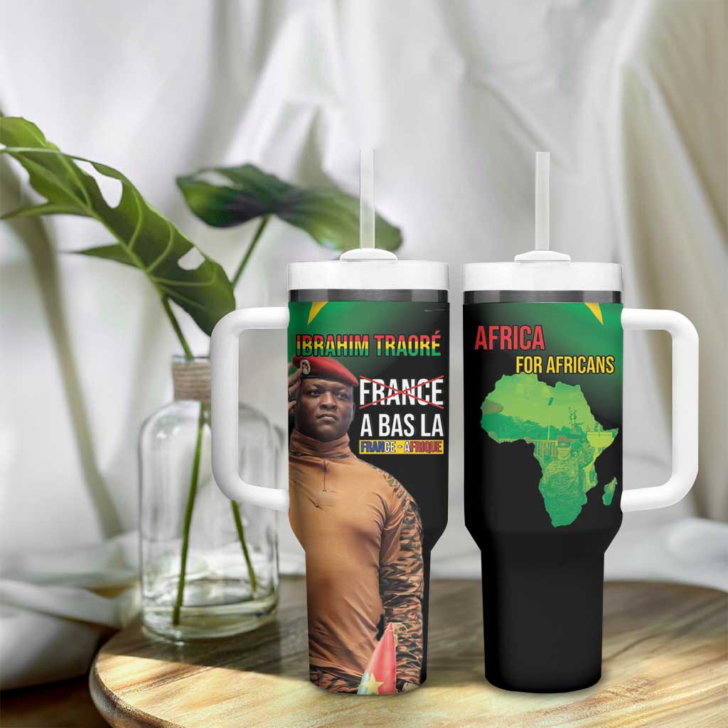 Traore Burkina Faso A Bas La Francafrique Tumbler With Handle