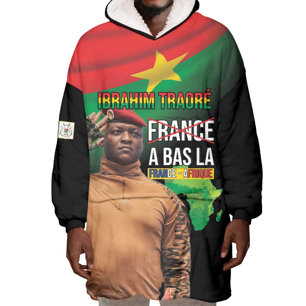 Traore Burkina Faso A Bas La Francafrique Wearable Blanket Hoodie