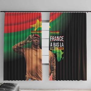 Traore Burkina Faso A Bas La Francafrique Window Curtain