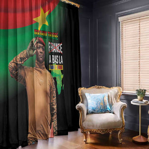Traore Burkina Faso A Bas La Francafrique Window Curtain