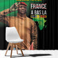 Traore Burkina Faso A Bas La Francafrique Window Curtain