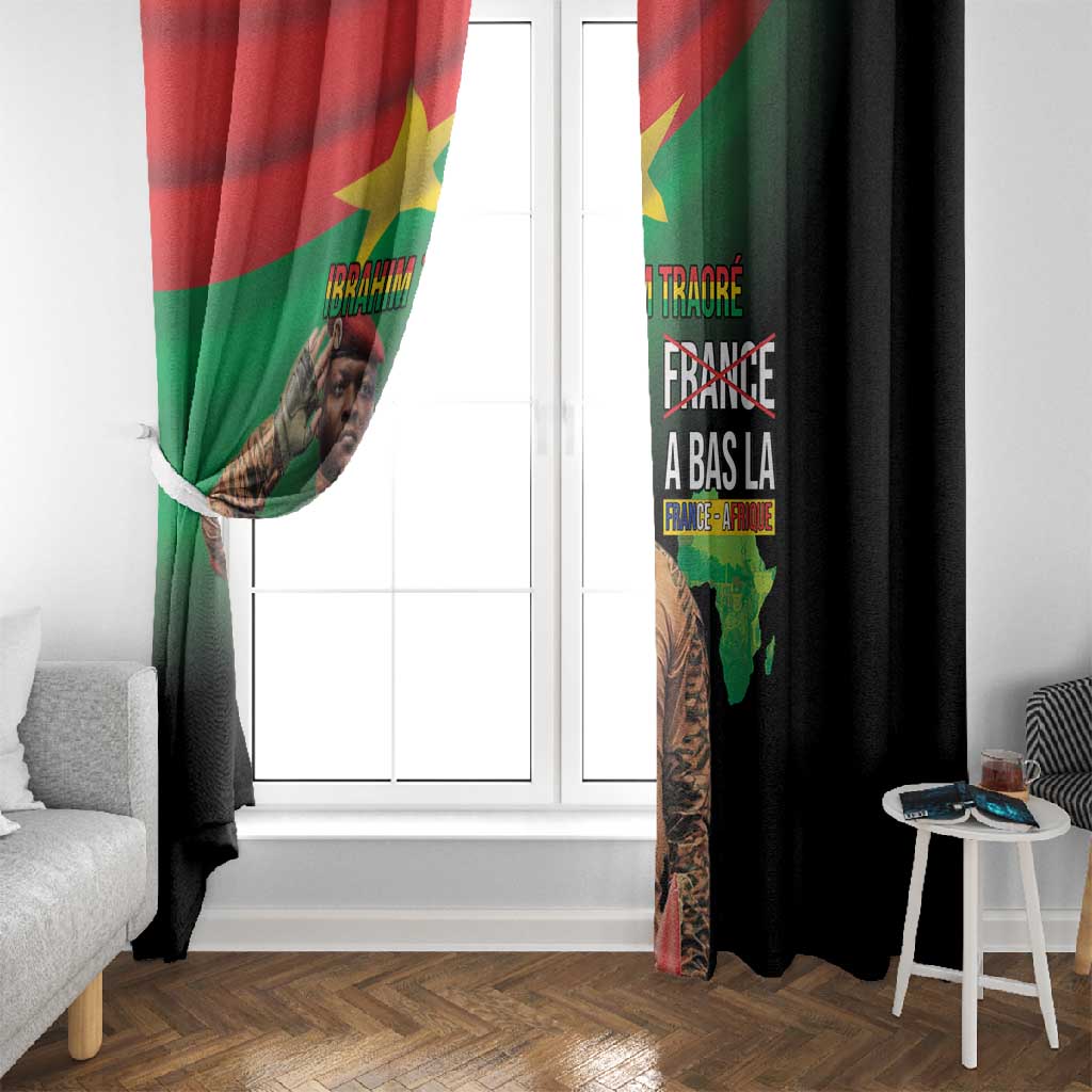 Traore Burkina Faso A Bas La Francafrique Window Curtain