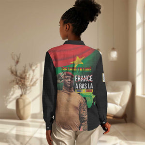 Traore Burkina Faso A Bas La Francafrique Women Casual Shirt
