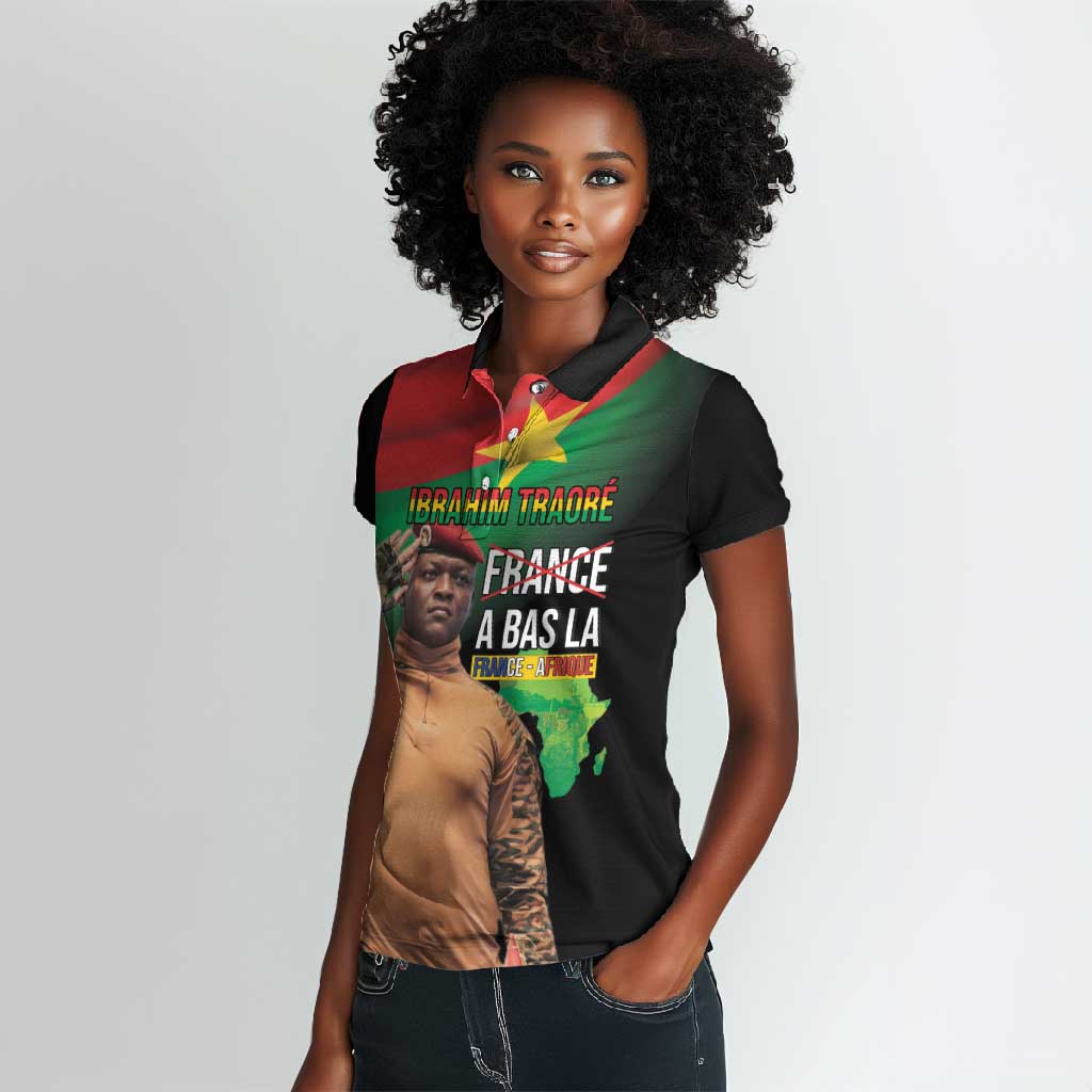 Traore Burkina Faso A Bas La Francafrique Women Polo Shirt