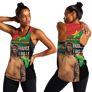 Traore Burkina Faso A Bas La Francafrique Women Racerback Tank