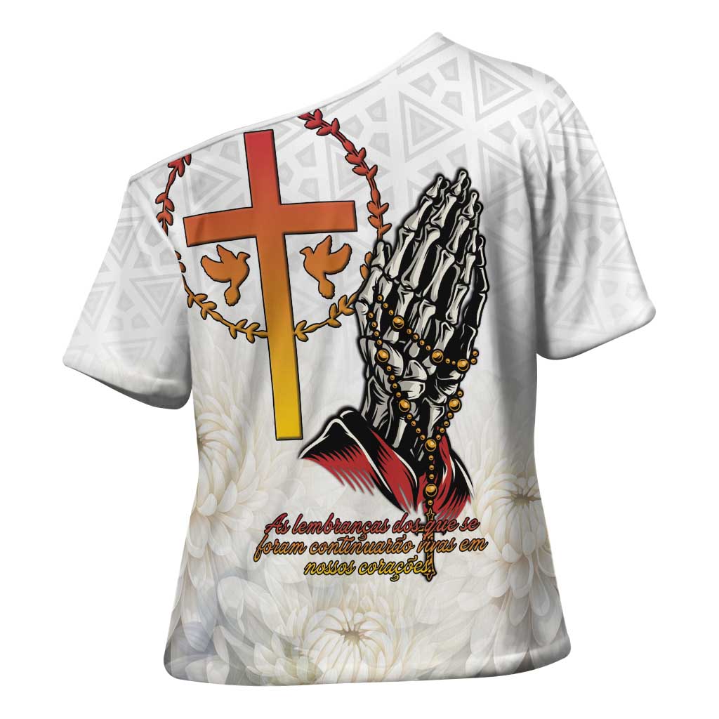 Angola All Souls Day Cross Shoulder Shirt Together in Remembrance