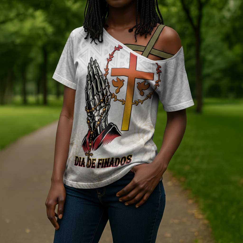 Angola All Souls Day Cross Shoulder Shirt Together in Remembrance