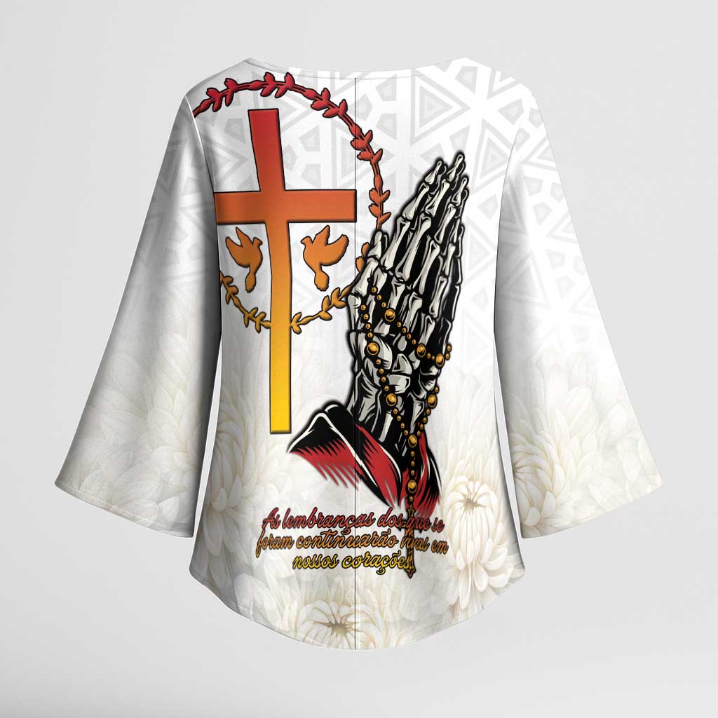 Angola All Souls Day Kimono Sleeve Blouse Together in Remembrance