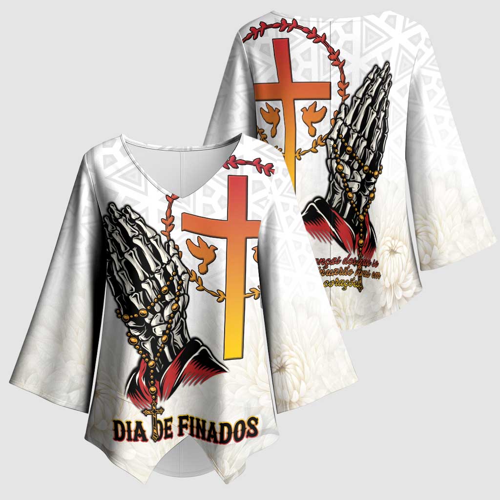 Angola All Souls Day Kimono Sleeve Blouse Together in Remembrance