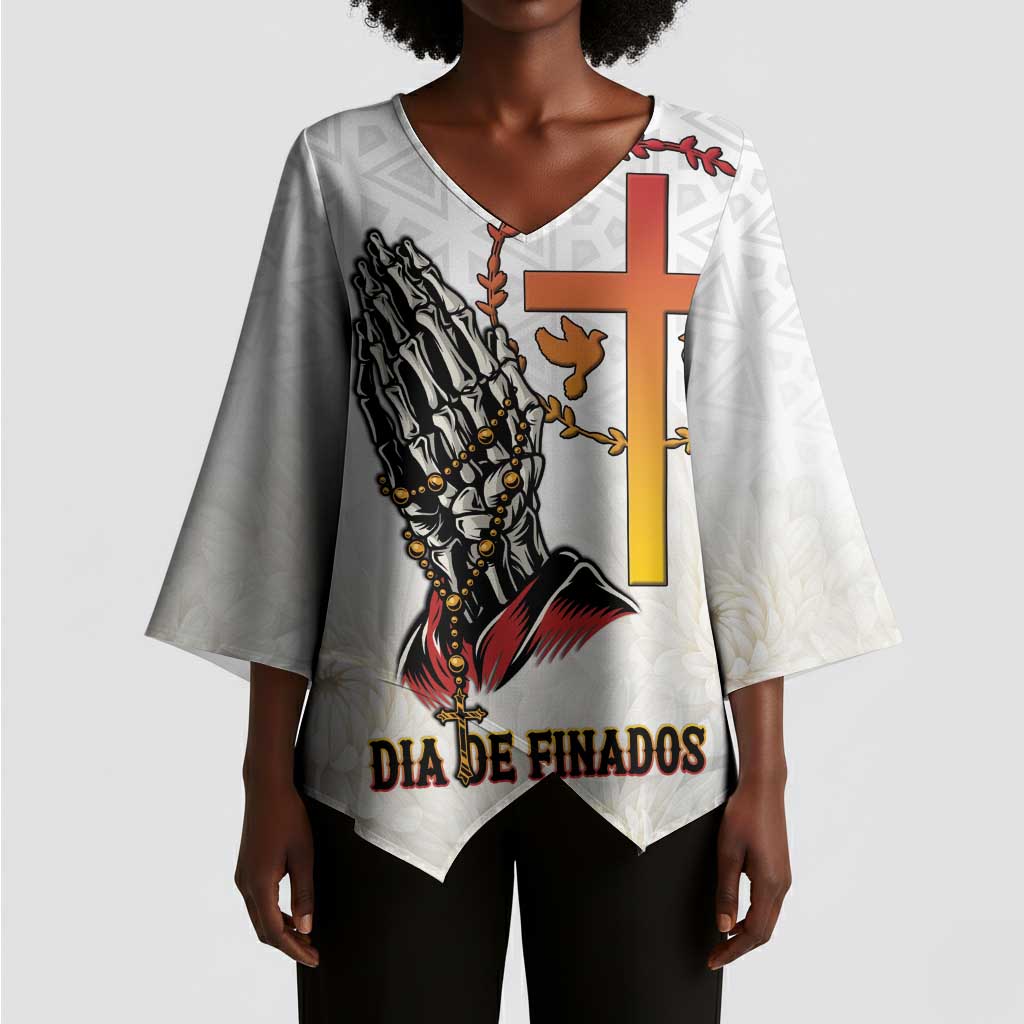 Angola All Souls Day Kimono Sleeve Blouse Together in Remembrance