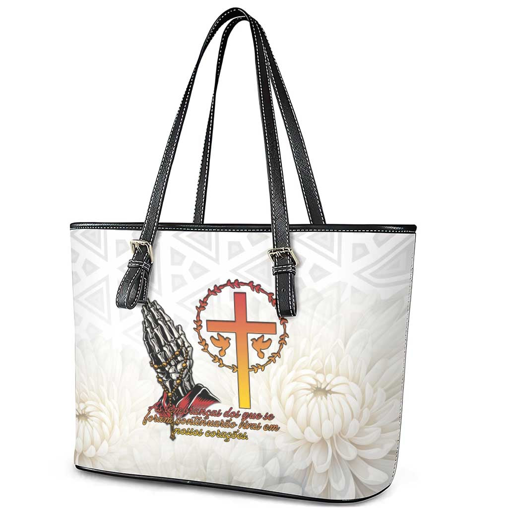 Gone but Never Forgotten Leather Tote Bag Angola All Souls Day - African Pride