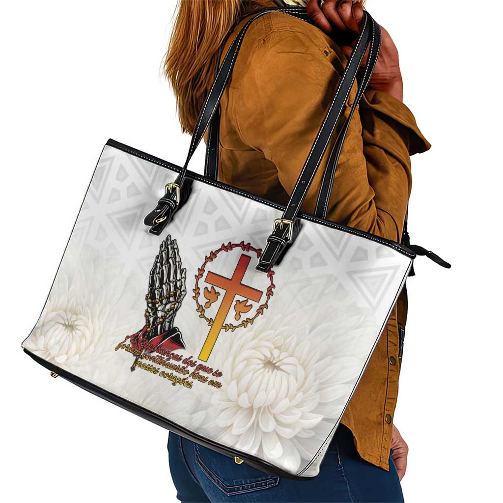 Gone but Never Forgotten Leather Tote Bag Angola All Souls Day - African Pride
