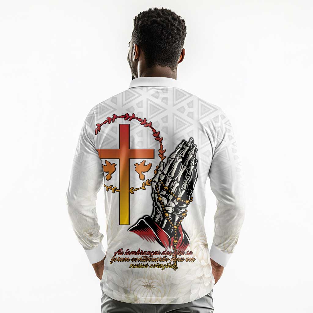 Gone but Never Forgotten Long Sleeve Polo Shirt Angola All Souls Day - African Pride