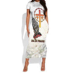 Gone but Never Forgotten Short Sleeve Bodycon Dress Angola All Souls Day - African Pride