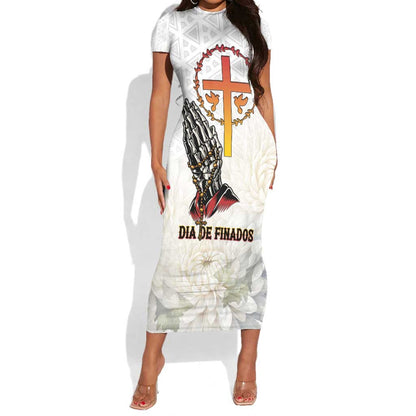 Gone but Never Forgotten Short Sleeve Bodycon Dress Angola All Souls Day - African Pride