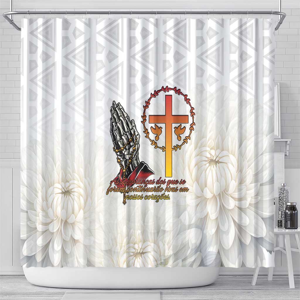 Gone but Never Forgotten Shower Curtain Angola All Souls Day - African Pride