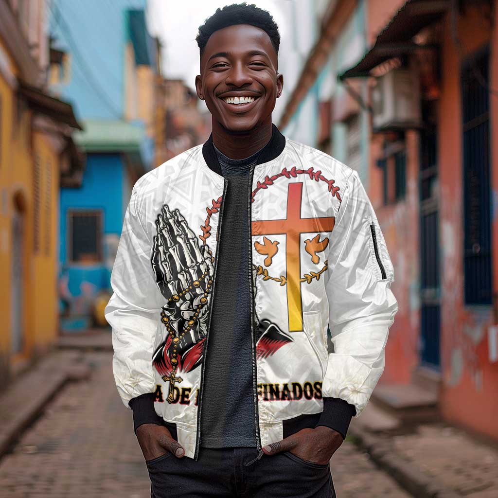 Gone but Never Forgotten Sleeve Zip Bomber Jacket Angola All Souls Day - African Pride