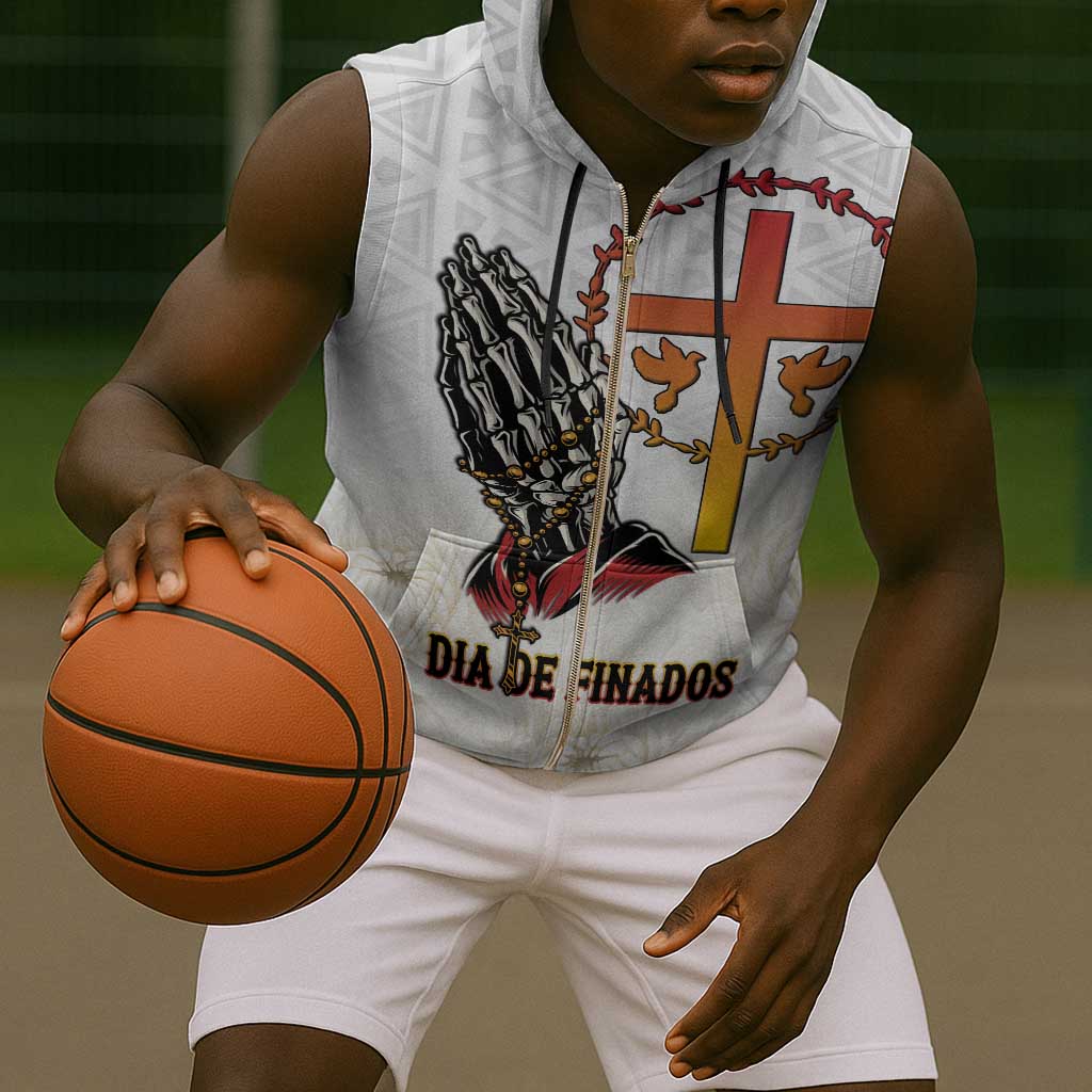 Gone but Never Forgotten Sleeveless Zip Hoodie Angola All Souls Day - African Pride