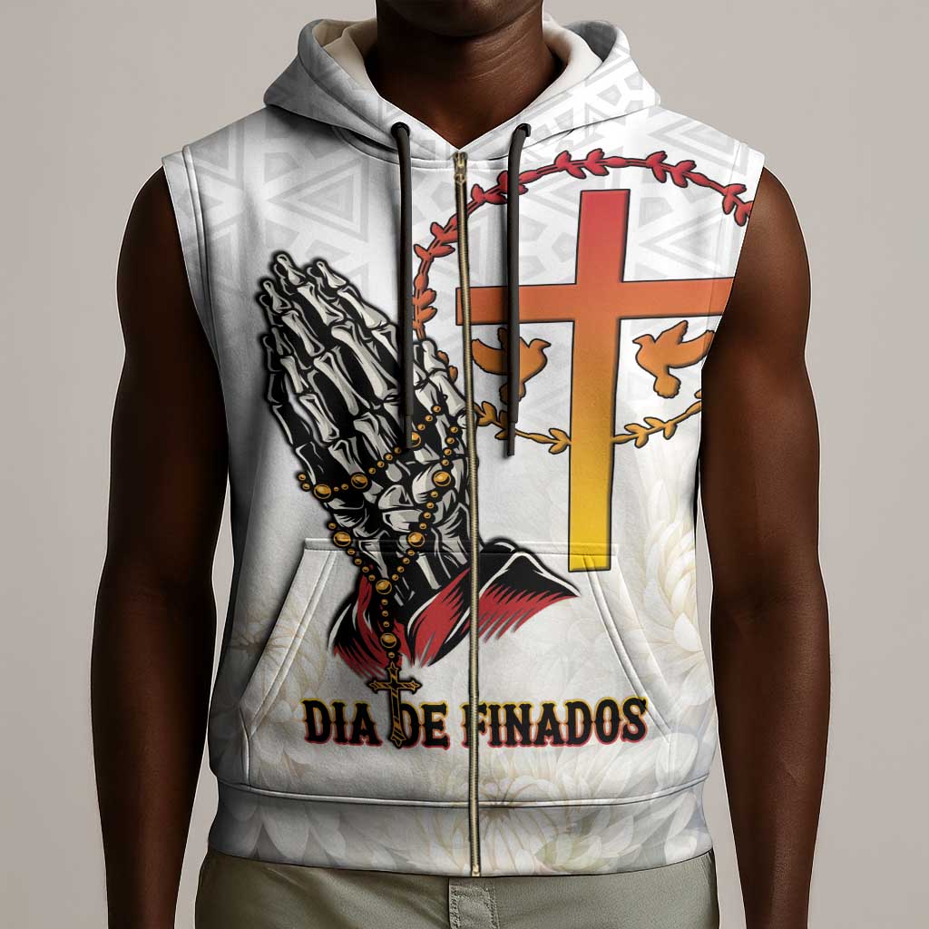 Gone but Never Forgotten Sleeveless Zip Hoodie Angola All Souls Day - African Pride