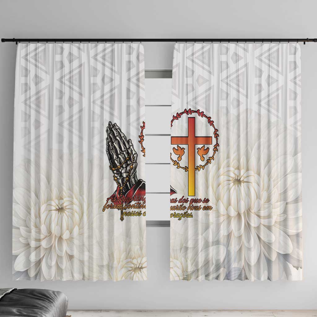 Gone but Never Forgotten Window Curtain Angola All Souls Day - African Pride