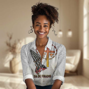 Gone but Never Forgotten Women Casual Shirt Angola All Souls Day - African Pride