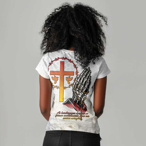 Gone but Never Forgotten Women V-Neck T-Shirt Angola All Souls Day - African Pride