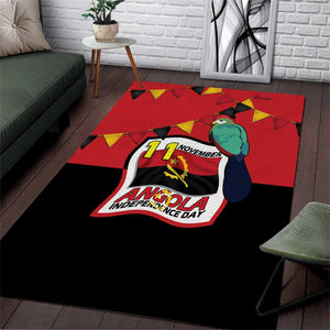 Happy Angola Independence Day Area Rug With Red-crested Turaco - African Pride