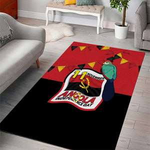 Happy Angola Independence Day Area Rug With Red-crested Turaco - African Pride