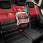 Happy Angola Independence Day Back Car Seat Cover With Red-crested Turaco - African Pride