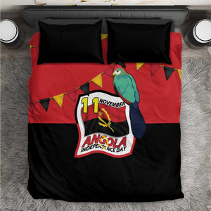 Happy Angola Independence Day Bedding Set With Red-crested Turaco - African Pride