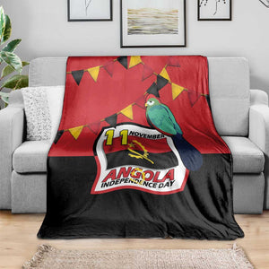 Happy Angola Independence Day Blanket With Red-crested Turaco - African Pride