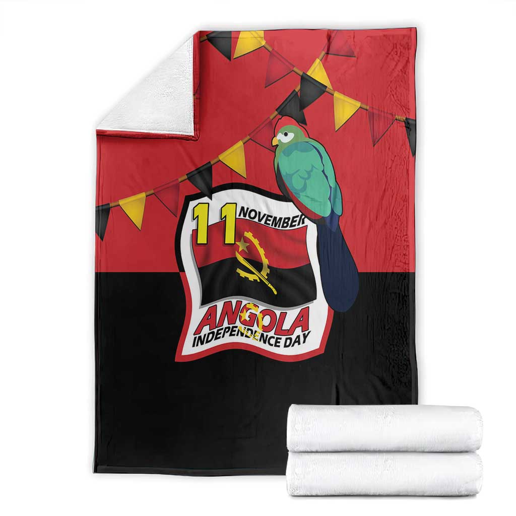 Happy Angola Independence Day Blanket With Red-crested Turaco - African Pride