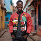 Happy Angola Independence Day Bomber Jacket With Red-crested Turaco - African Pride