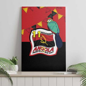 Happy Angola Independence Day Canvas Wall Art With Red-crested Turaco - African Pride