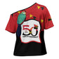 Happy Angola Cross Shoulder Shirt 50 Years of Independence