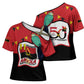 Happy Angola Cross Shoulder Shirt 50 Years of Independence