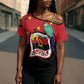 Happy Angola Cross Shoulder Shirt 50 Years of Independence
