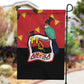 Happy Angola Independence Day Garden Flag With Red-crested Turaco - African Pride
