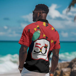 Happy Angola Independence Day Hawaiian Shirt With Red-crested Turaco - African Pride