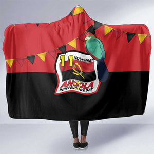 Happy Angola Independence Day Hooded Blanket With Red-crested Turaco - African Pride
