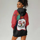 Happy Angola Independence Day Hoodie Dress With Red-crested Turaco - African Pride