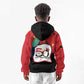 Happy Angola Independence Day Kid Hoodie With Red-crested Turaco - African Pride