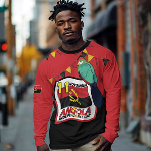 Happy Angola Independence Day Long Sleeve Shirt With Red-crested Turaco - African Pride