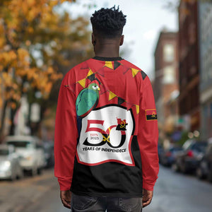 Happy Angola Independence Day Long Sleeve Shirt With Red-crested Turaco - African Pride