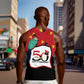 Happy Angola Independence Day Men Tank Top With Red-crested Turaco - African Pride