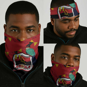 Happy Angola Independence Day Neck Gaiter With Red-crested Turaco - African Pride