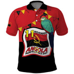 Happy Angola Independence Day Polo Shirt With Red-crested Turaco - African Pride