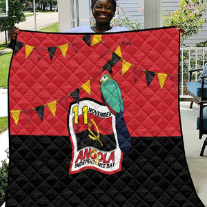 Happy Angola Independence Day Quilt With Red-crested Turaco - African Pride